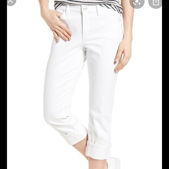 NYDJ White Dayla Capri Pants From Not Your Daughter’s Jeans 10P - Picture 5 of 8